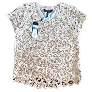 Gorgeous BRAND NEW BCBG Maxazria Sheer Crochet Sweater size Medium